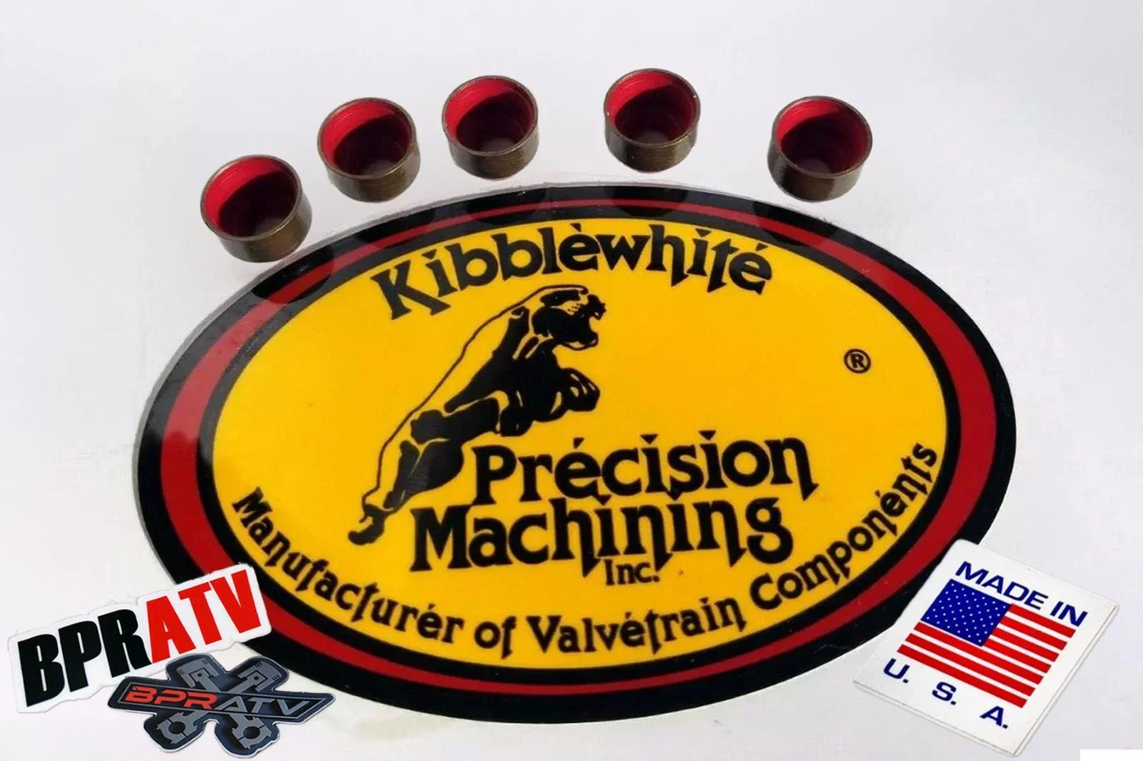 Kawasaki Prairie 700 Kibblewhite RED Viton Valve Stem Guide Seals Seal Set 8 Kit - Image 4