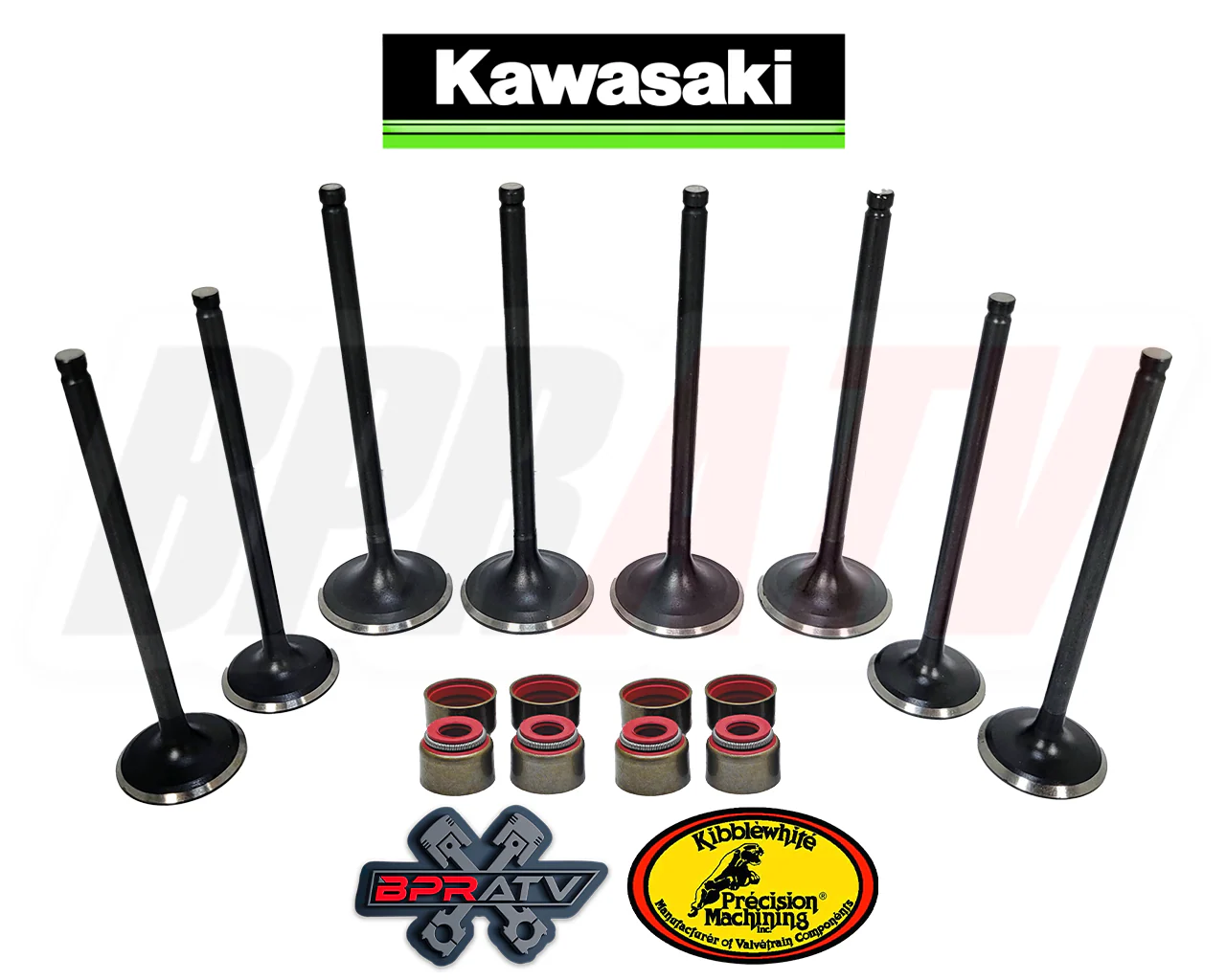 Kawasaki Prairie 700 OEM Replacement Kibblewhite Intake Exhaust Valves RED Seals - Image 16