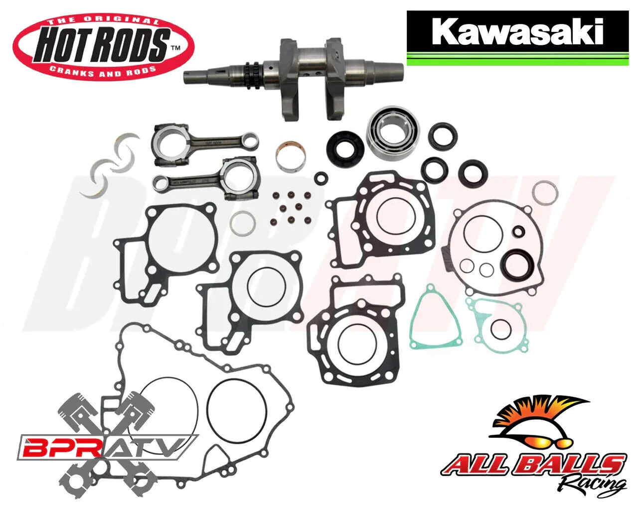 Kawasaki Teryx 750 '08-11 Hot Rods Bottom End Crank Kit NGK + Chains Brute Force - Image 4