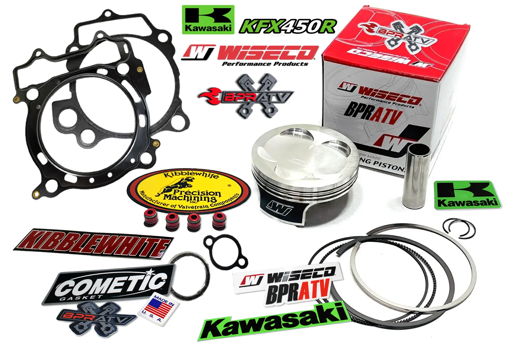 KFX450R 96mm Wiseco 12.4:1 Forged Piston & Cometic MLS Gasket Kit KP Seals 08-14 - Image 17