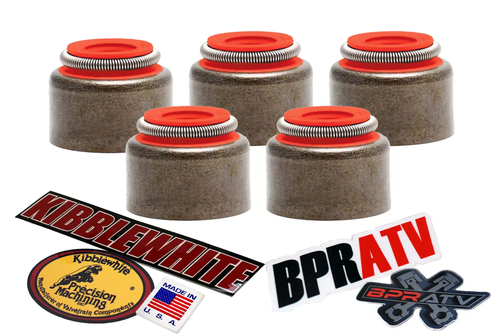 Kibblewhite Black Diamond Valve Kit Yamaha Raptor Rhino Grizzly 660 Red Seals US - Image 16