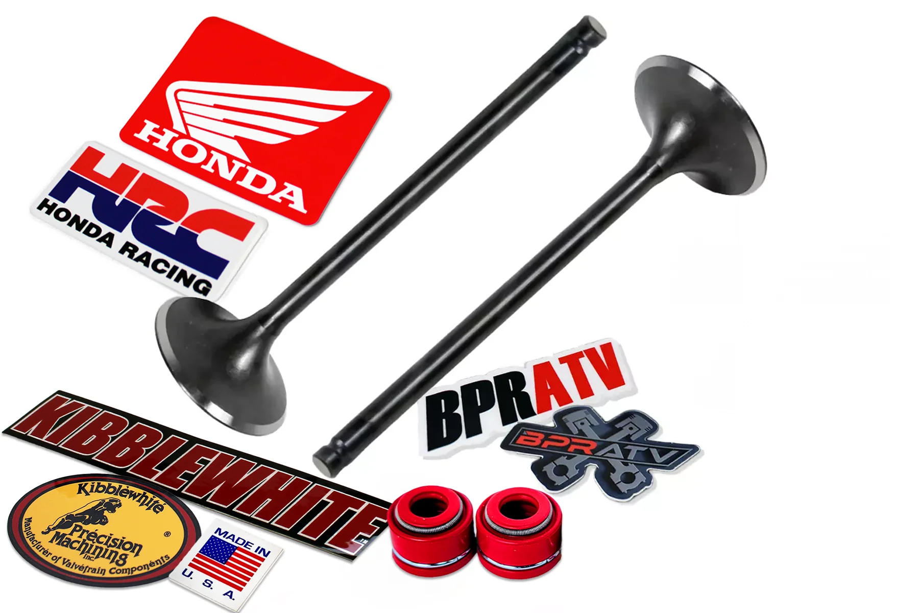 Kibblewhite Exhaust Valve Pair & RED Viton Seals Honda TRX450R '06-14 Better OEM - Image 10