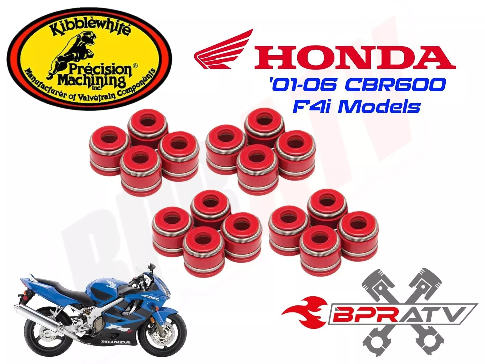 Kibblewhite Head Intake & Exhaust Valve Seals Honda CBR600 CBR 600 F4 F4i 01-06 - Image 2