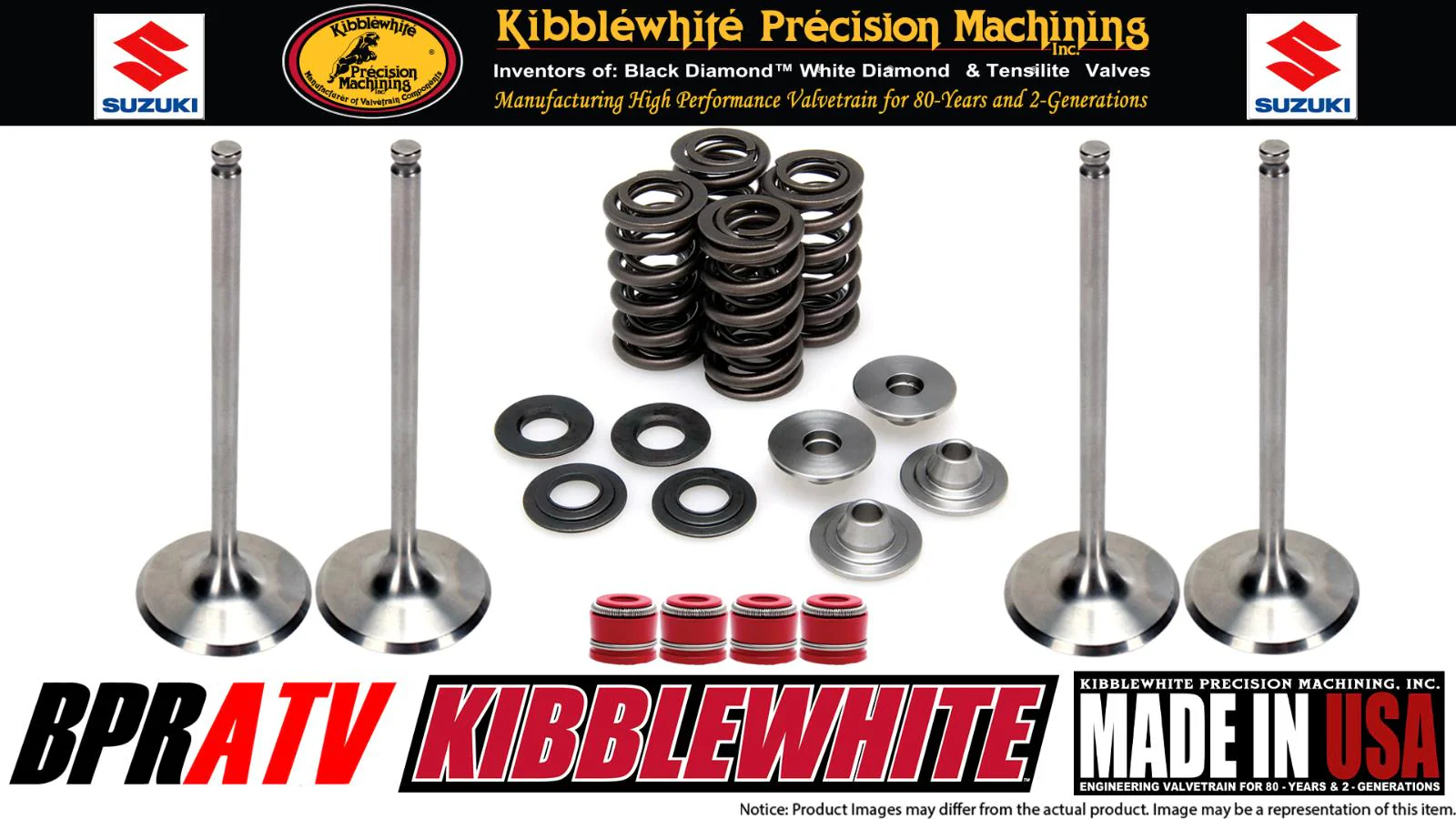 Kibblewhite Kit Válvulas WHITE Diamond Suzuki DRZ400 LTZ400 Muelles Retenedores! - Image 4