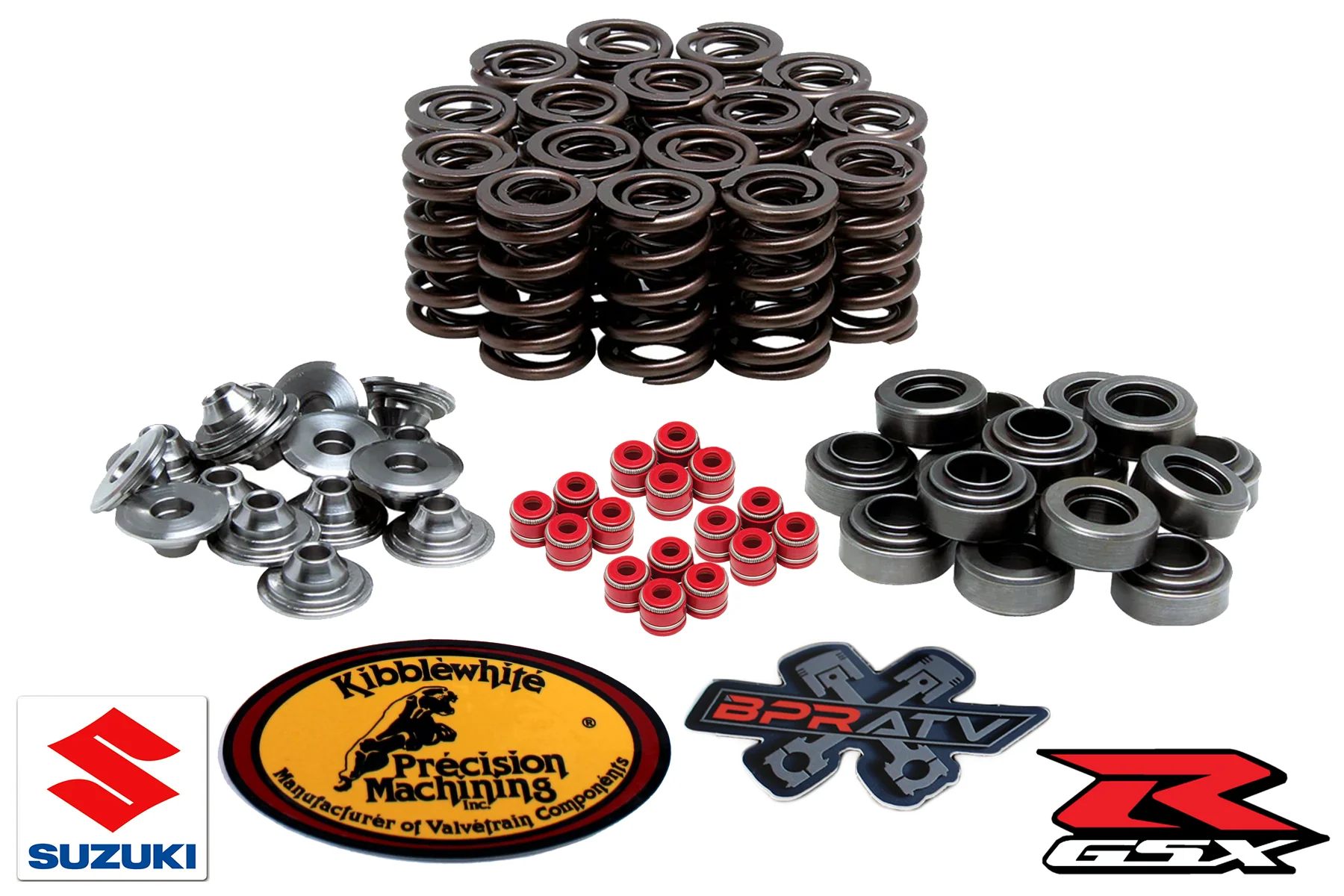 Kibblewhite Titanium Spring Kit RED Seals 93-98 Suzuki GSXR 1100W 93-95 GSXR750W