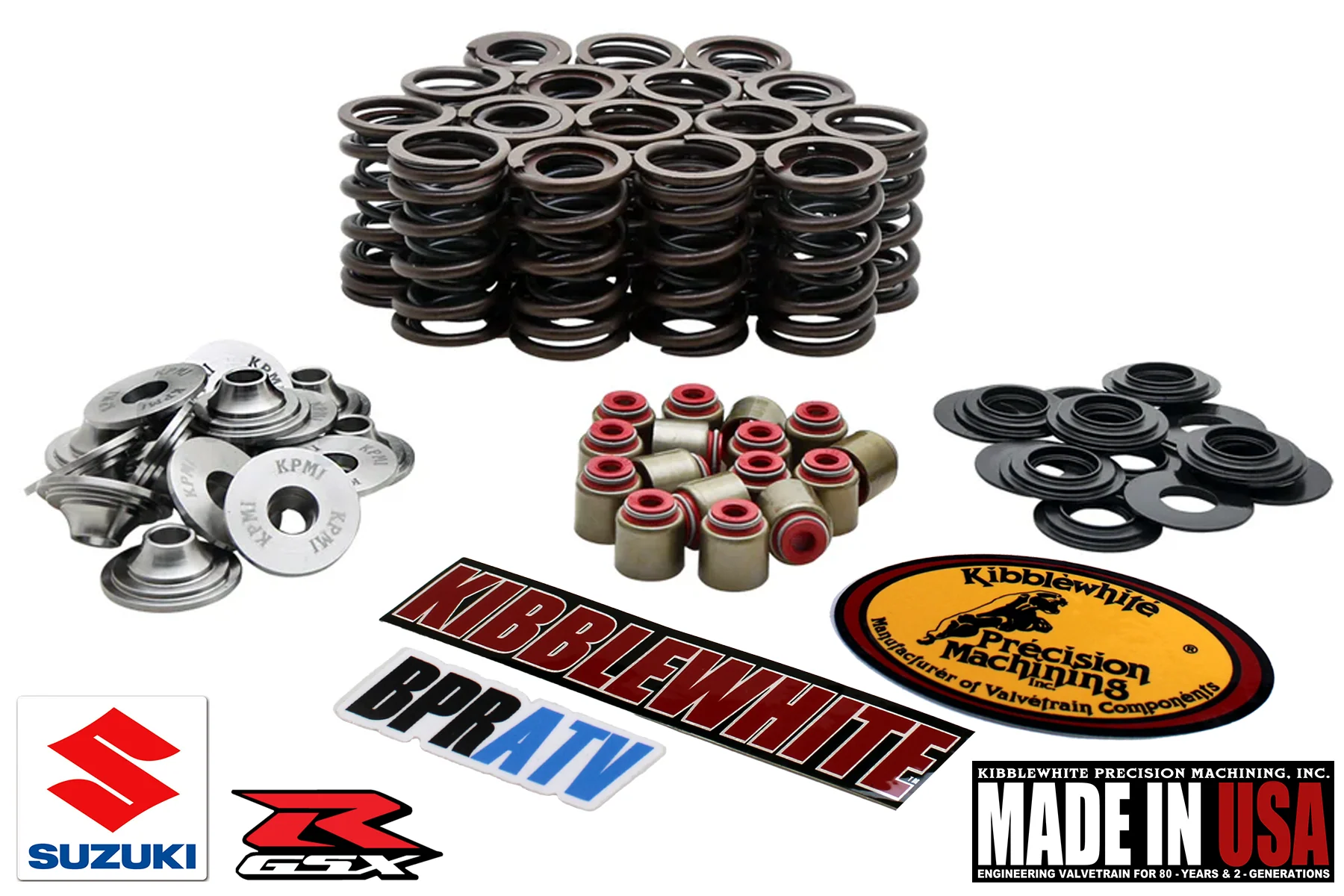 Kibblewhite Titanium Spring Kit RED Seals 93-98 Suzuki GSXR 1100W 93-95 GSXR750W - Image 2