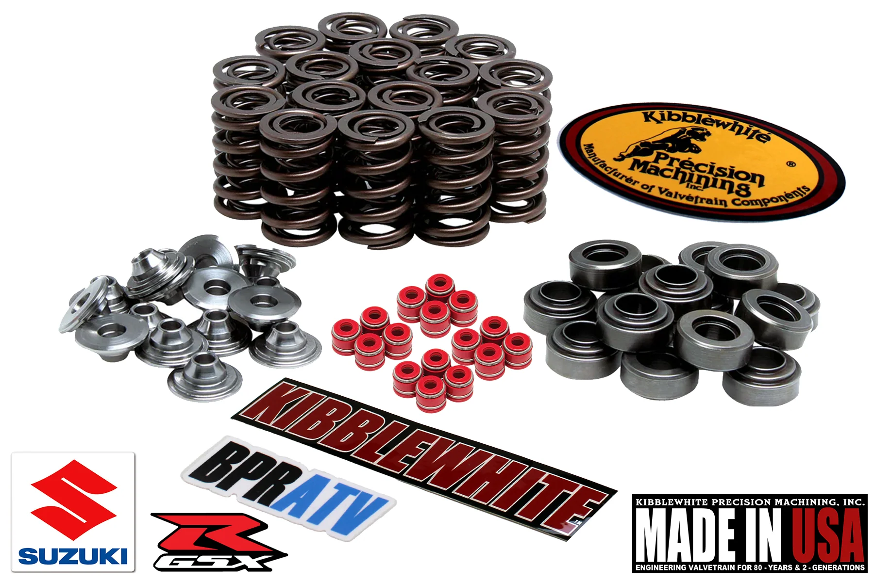 Kibblewhite Titanium Spring Kit RED Seals 93-98 Suzuki GSXR 1100W 93-95 GSXR750W - Image 4