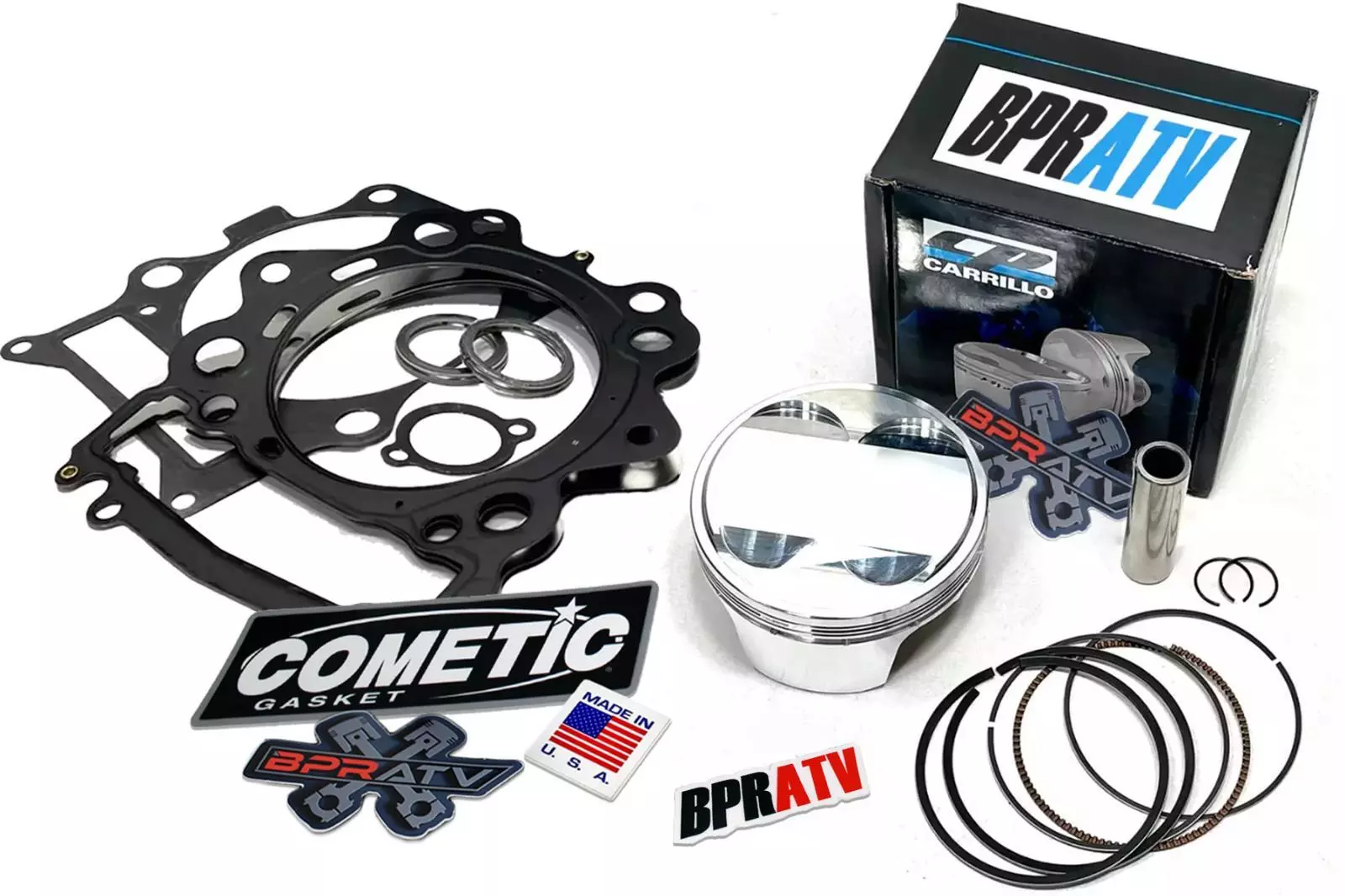 King Quad LTA 700 Stock Bore CP Piston Standard OEM Size Top End Rebuild Kit Set - Image 5