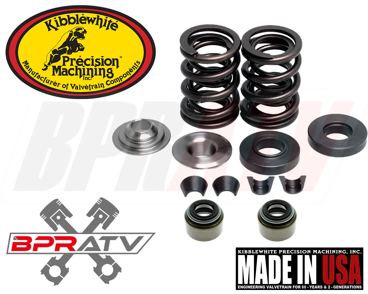 Kodiak 400 YFM400 A YFM 400 Intake Exhaust Valve Kit & Ti KIBBLEWHITE Spring Kit - Image 2