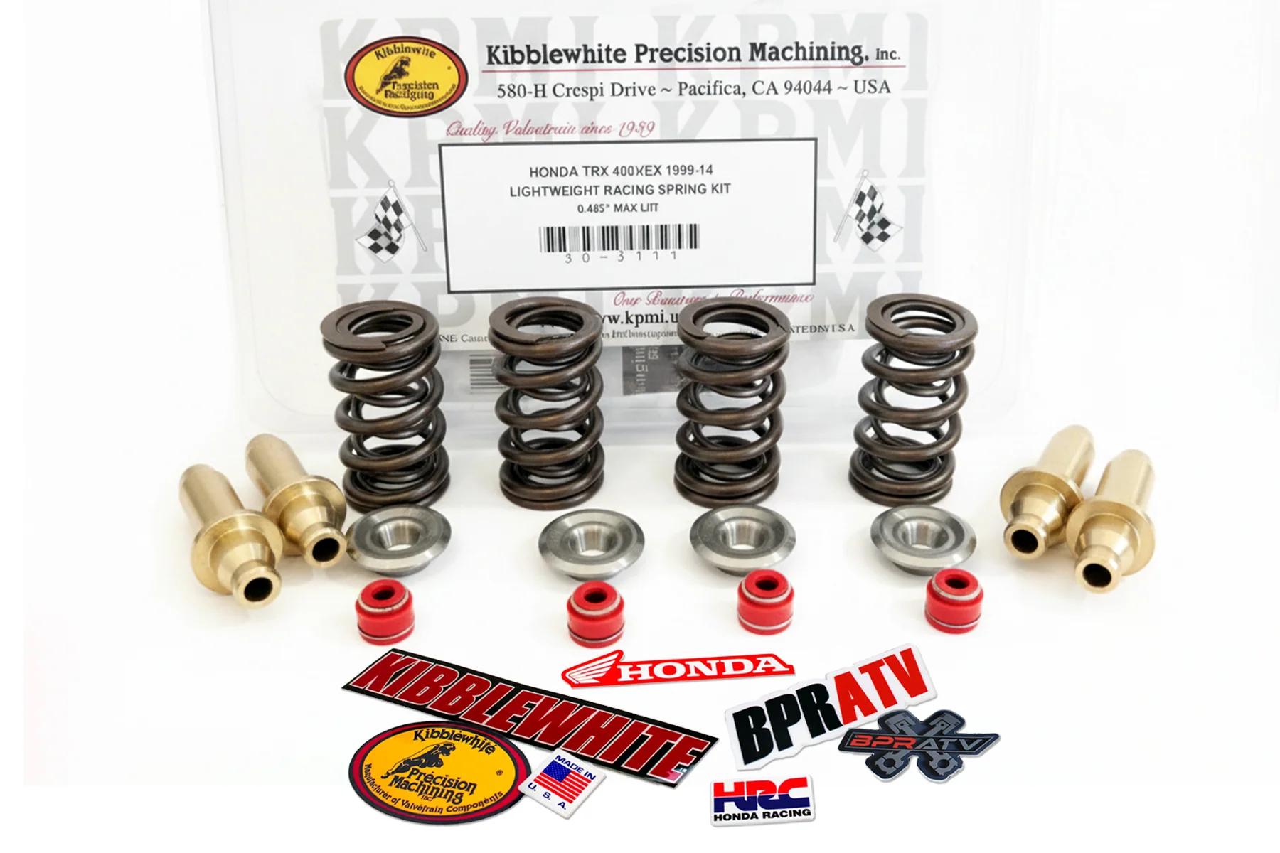 Honda TRX 400EX XR400 Kibblewhite Valve Spring Kit Bronze Valve Guides RED Seals - Image 3