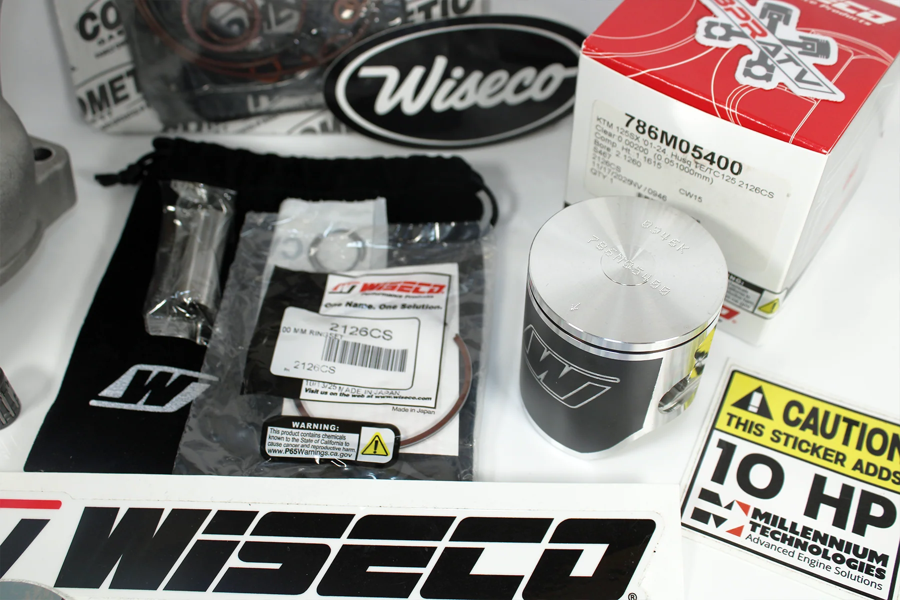 KTM 125 SX Husqvarna TC 125 GasGas MC 125 Top End Kit Wiseco Piston BPRATV 16-23 - Image 12