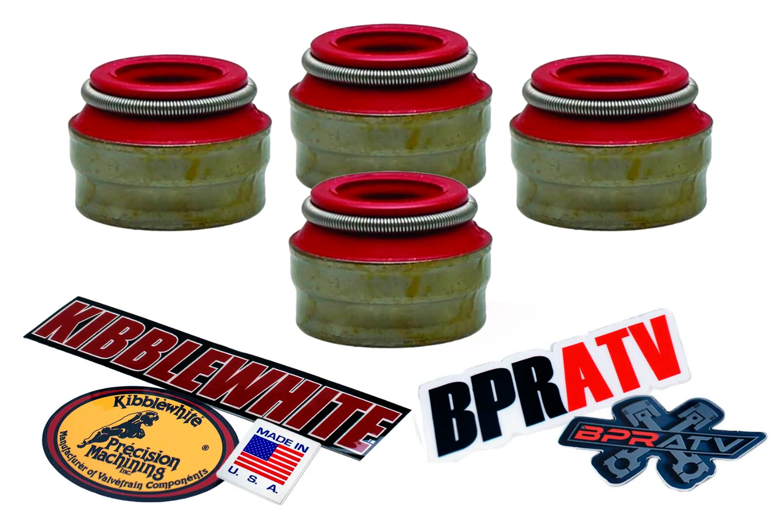 KTM 250cc SX-F XC-F EXC-F 350 450 500 Kibblewhite RED Viton Valve Stem Seals Kit - Image 12
