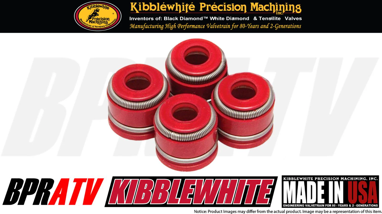 KX250F KX250X 250XC RED Viton Valve Stem Seals Kibblewhite x4 OEM 92049-1349 USA - Image 13