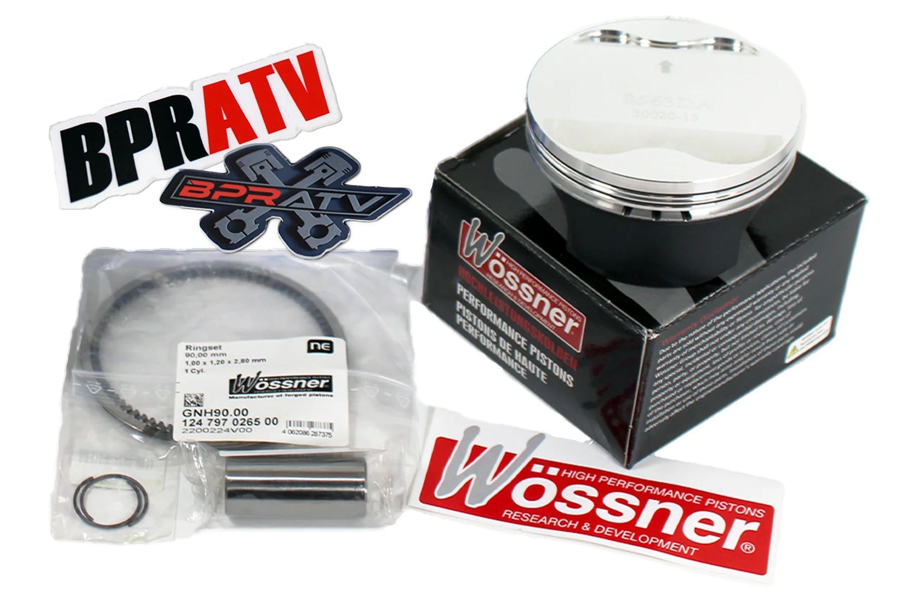LTR450 LTR 450 LT-R450 95.5mm Stock OEM Bore Cylinder Piston Top End Rebuild Kit - Image 3
