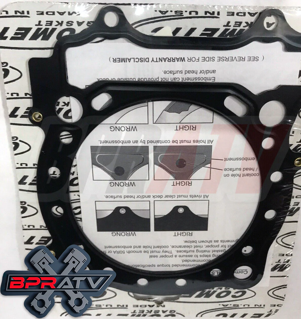 LTZ400 LTZ 400 DRZ400 Z400 94mm +4 94mm 434 Cometic Big Bore MLS Head Gasket USA - Image 6