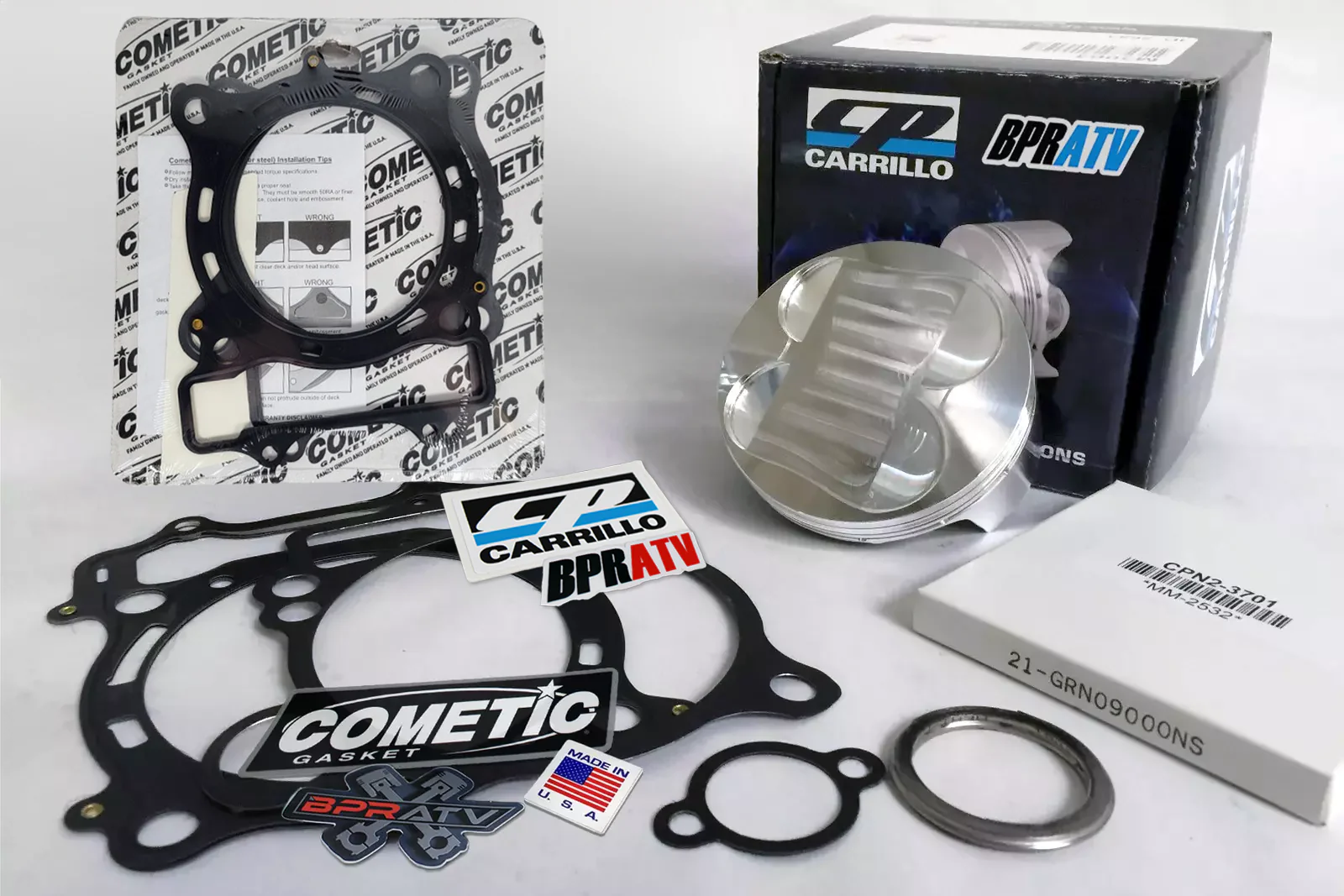 LTZ400 LTZ 400 Z400 90mm Stock Bore 12.5:1 CP Carrillo Piston Cometic Gasket Kit - Image 6