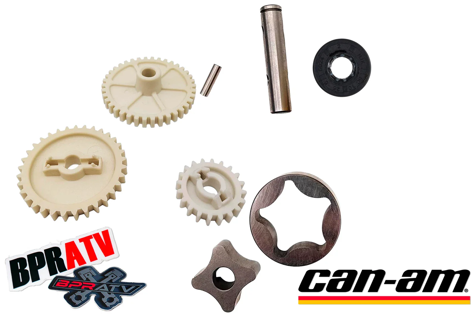 Maverick Commander 800 Oil Pump Rebuild KN Filter Shaft Rotor Gear Complete Kit - Image 4