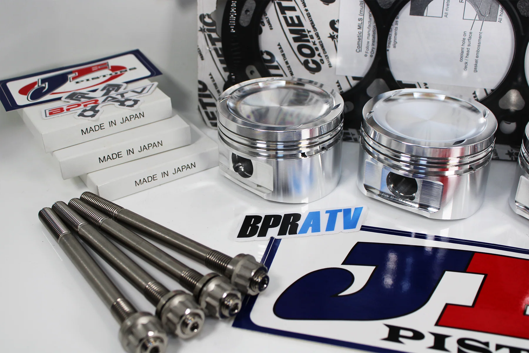 Maverick X3 Turbo JE Piston Kit Stock Bore 9.5:1 Cometic Titanium Head Stud Kit - Image 8