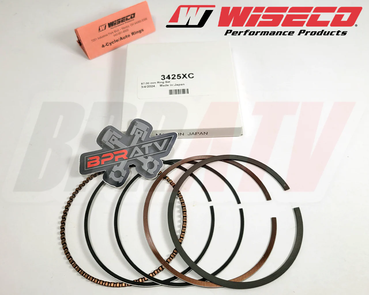 NEW Honda TRX400EX TRX 400EX XR 400X 87mm WISECO Big Bore Piston Rings Set JAPAN - Image 2