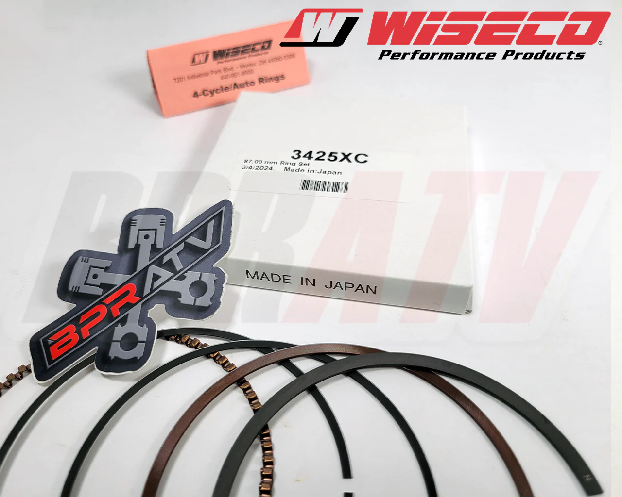 NEW Honda TRX400EX TRX 400EX XR 400X 87mm WISECO Big Bore Piston Rings Set JAPAN - Image 4