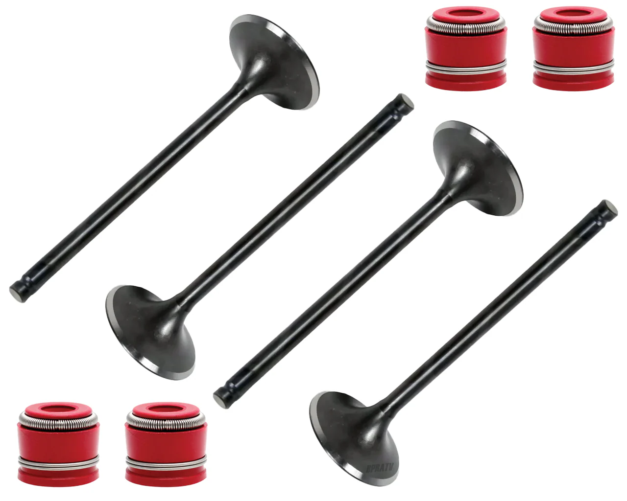 New Kibblewhite CRF450R Head Intake Exhaust Valves RED Viton Seals Set 2013-2016 - Image 10