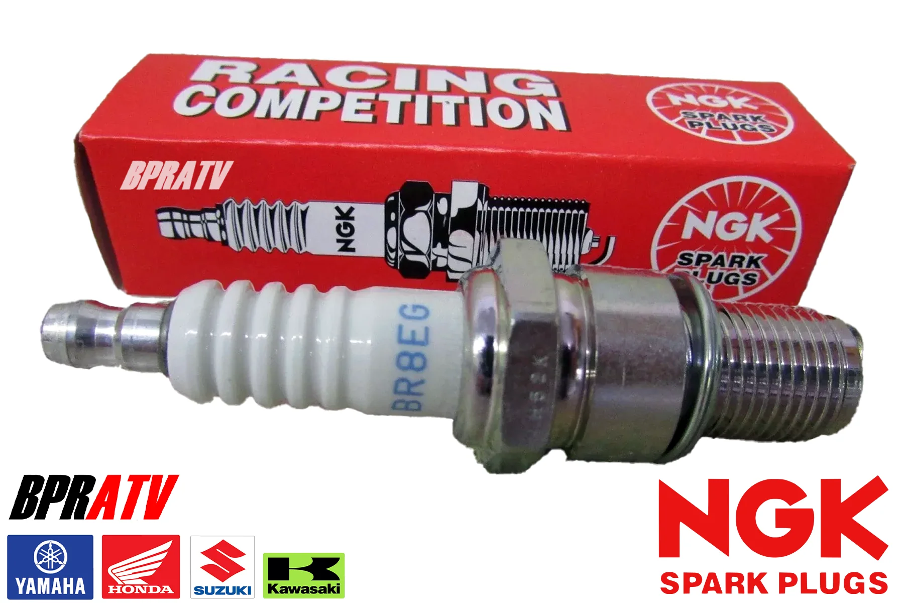 NGK BR8EG RACING Spark Plugs YZ250 WR250 RMZ250 KX500 CR250 CR500 JAPAN Set of 2 - Image 5