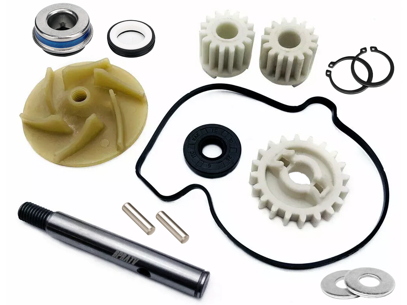 Outlander 500 570 650 800 850 Water Pump Impeller Shaft Rebuild Kit Gears Seals - Image 7
