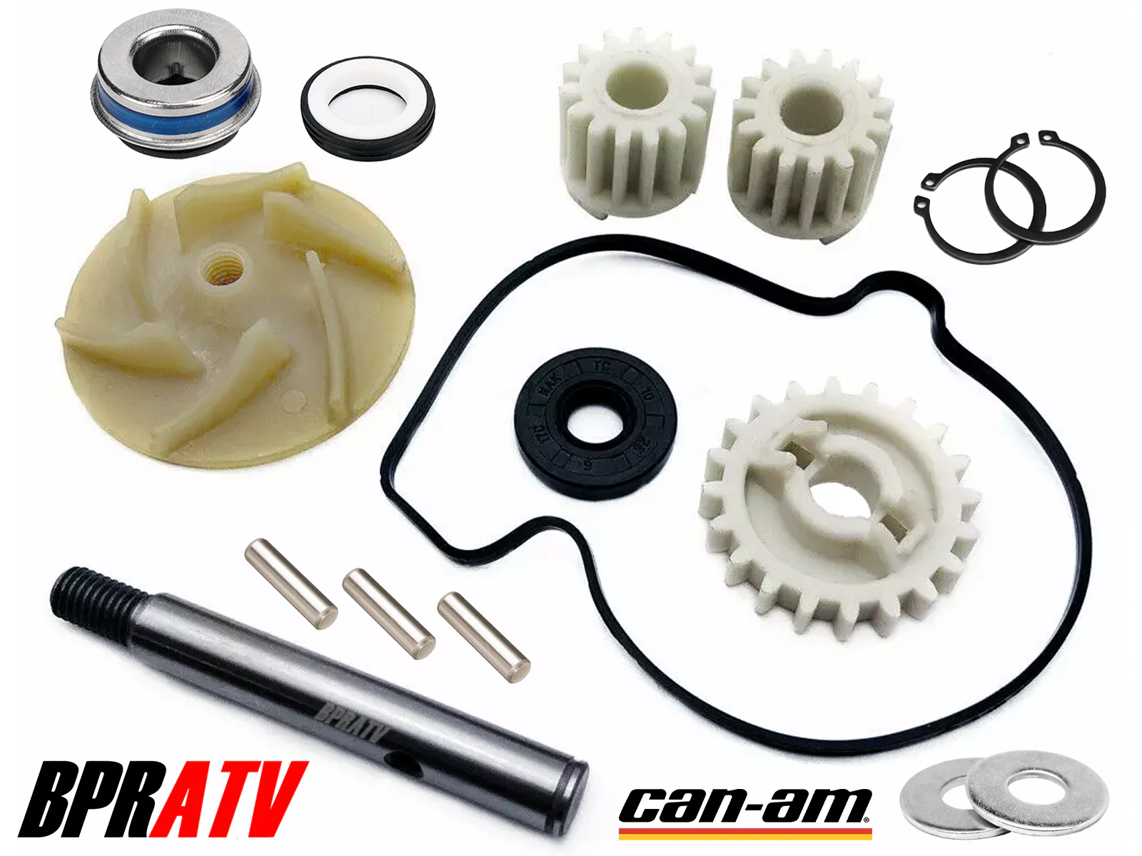 Outlander Renegade 800 ATV Water Pump Impeller Shaft Gears Complete Rebuild Kit - Image 17