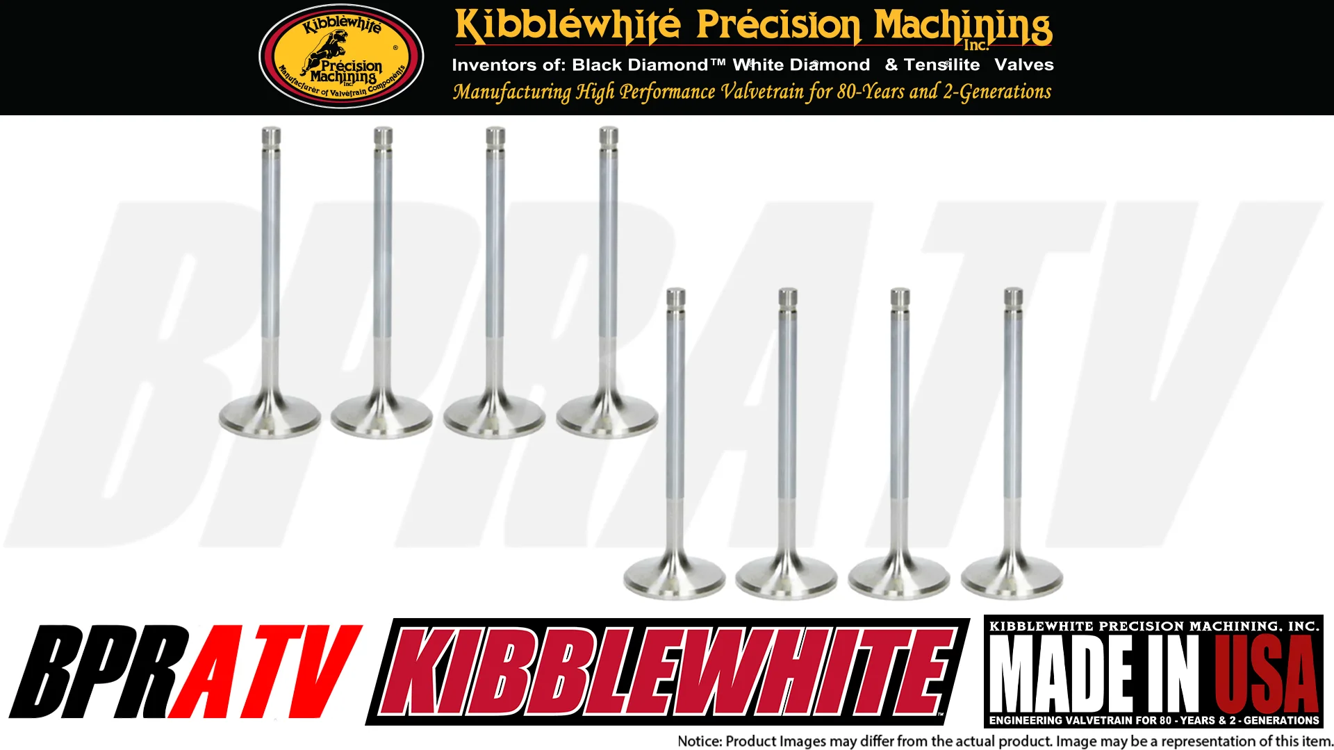 Polaris General 1000 XP1000 Kibblewhite Precision Valve Kit Intake Exhaust 18-24 - Image 2