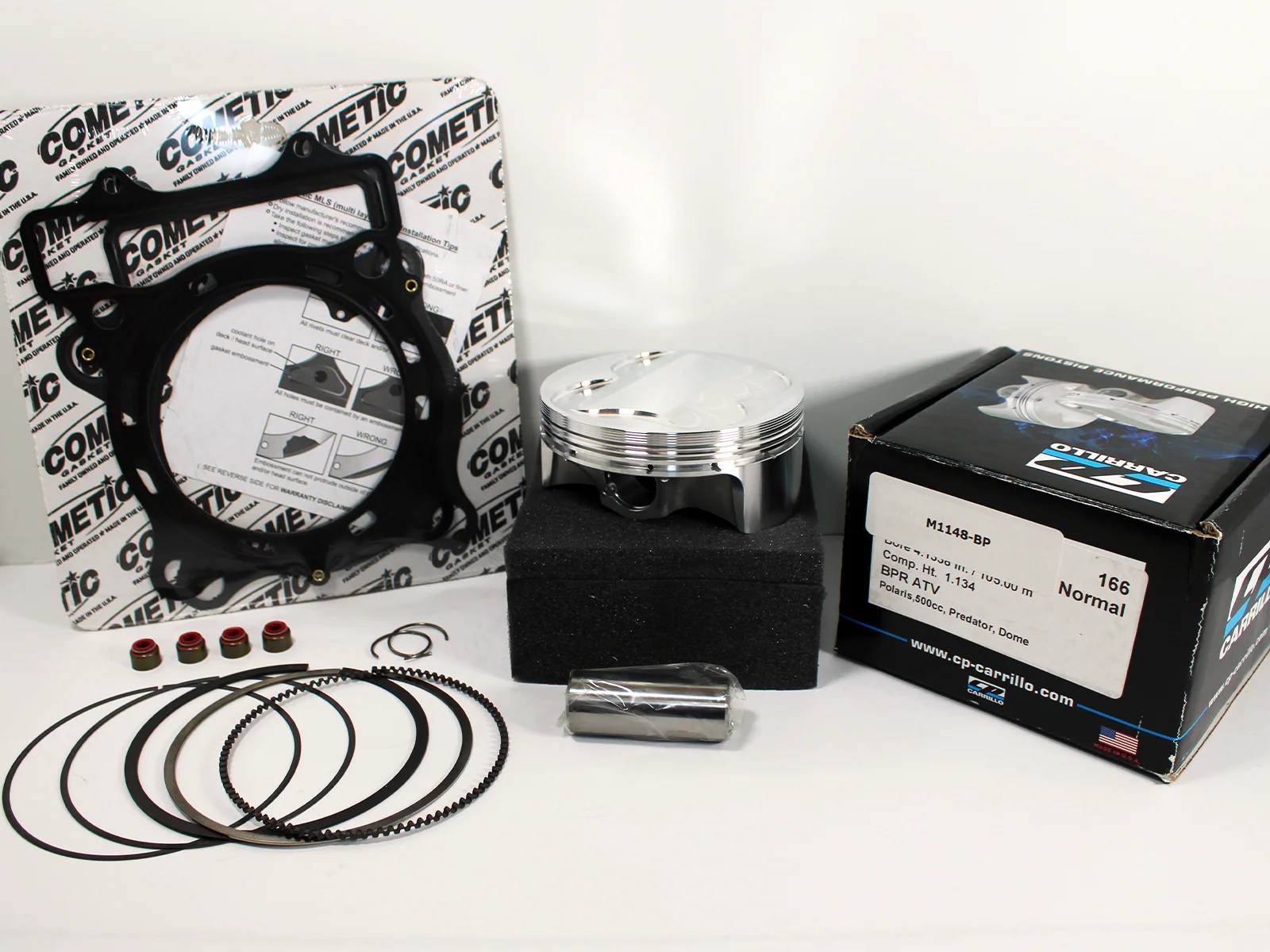 Polaris Outlaw 500 105mm Big Bore CP Carrillo Piston Cometic Gasket Kit KP Seals - Image 2