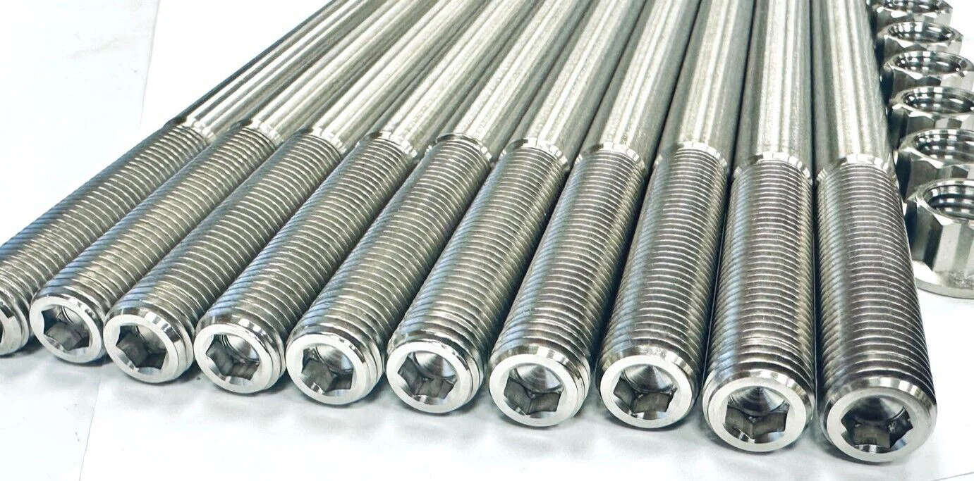 Polaris Pro R R-4 TITANIUM Cylinder Head Studs Ti Block Stud Bolt Nut Kit Set - Image 2