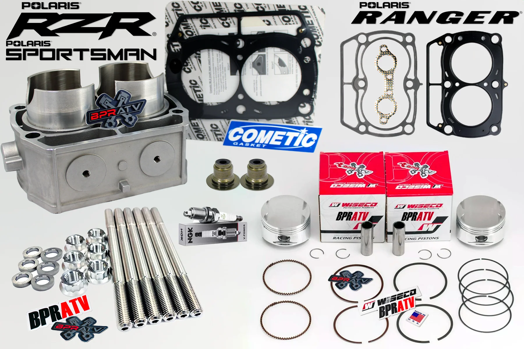 Polaris Ranger RZR Sportsman 800 Top End Rebuild Kit Cylinder Piston Gaskets 🔧 - Image 4