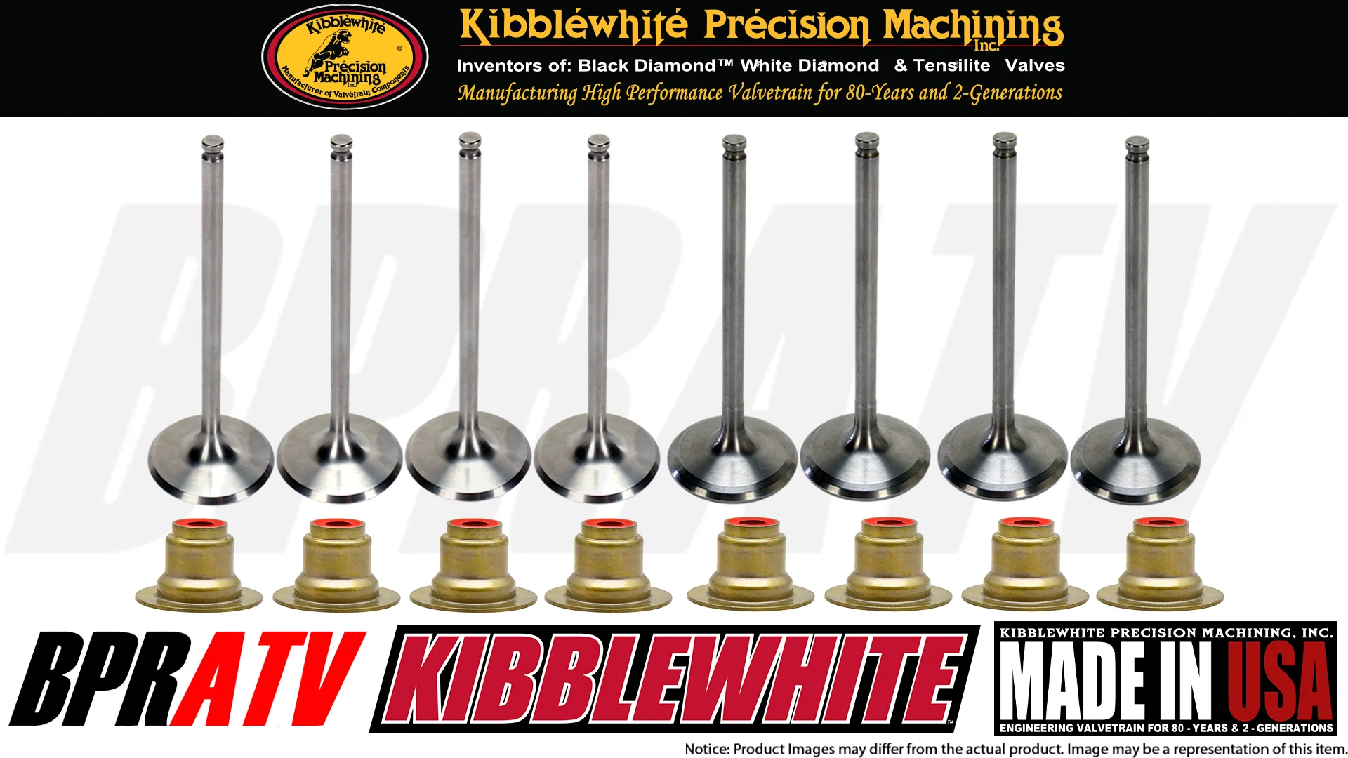 Polaris RZR 1000 (XP/Trail S) XP Turbo Kibblewhite Precision Valve Kit RED Seals - Image 2