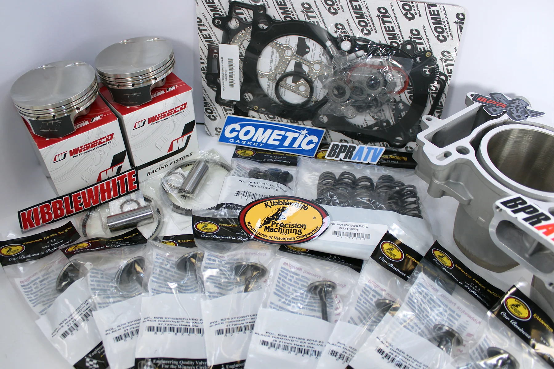 Polaris RZR RS1 EPS Kibblewhite Valves Head Wiseco Pistons Cylinder Top End Kit - Image 9