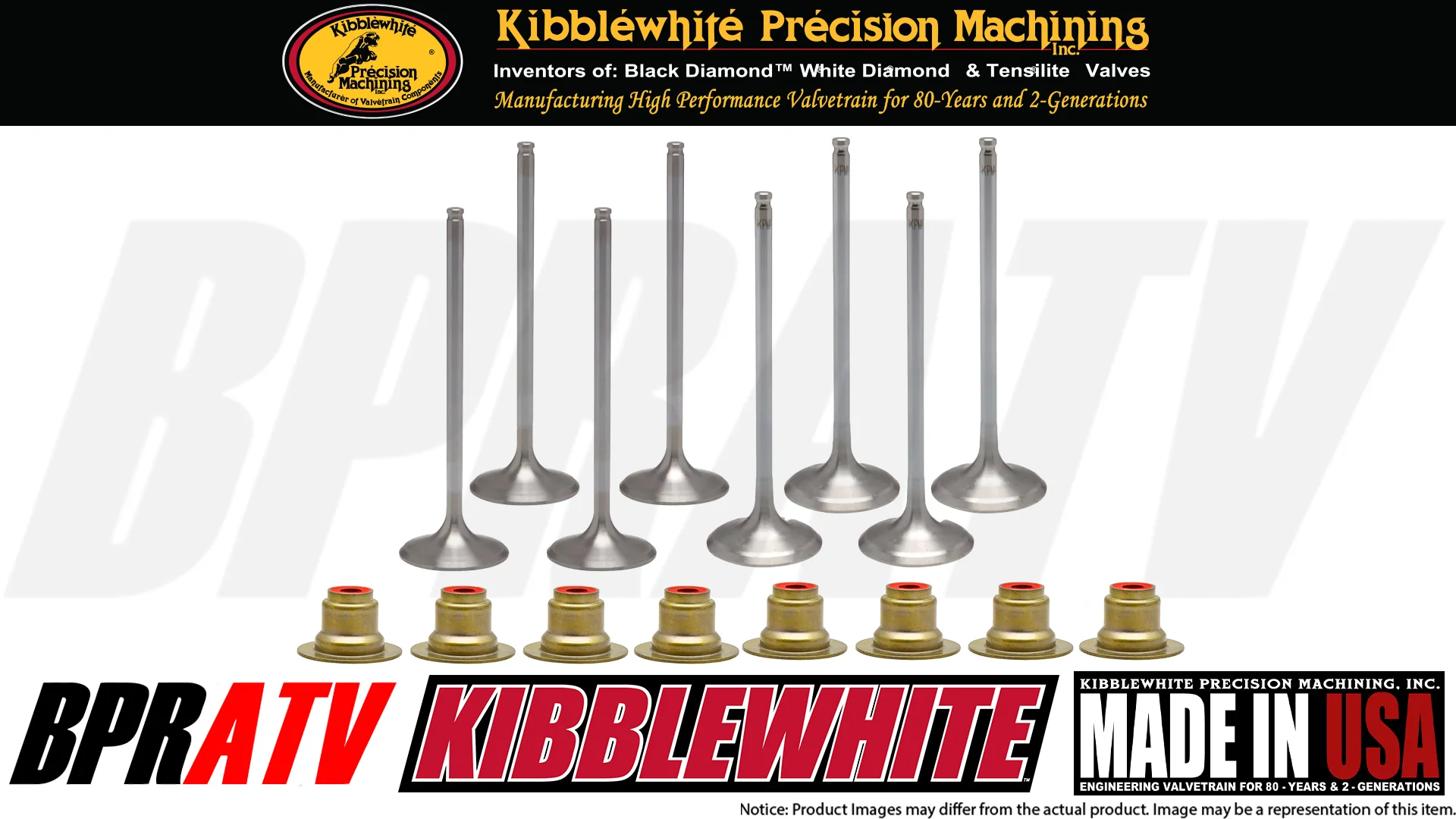 Polaris RZR RS1 Kibblewhite Precision Valve Kit Intake Exhaust Valves RED Seals - Image 3
