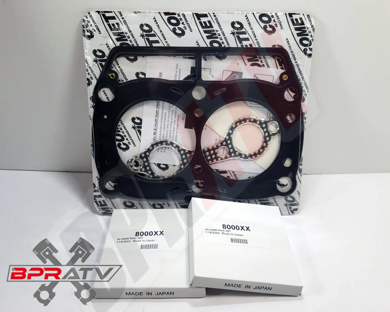 Polaris RZR S 800 Wiseco Piston Rings 80mm Piston Ring Set Cometic Top Gasket - Image 2
