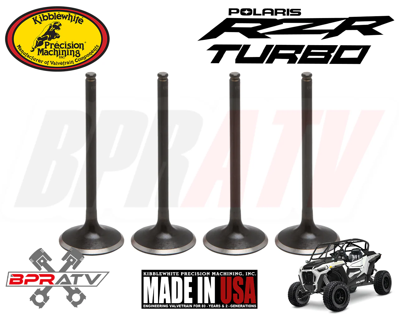 Polaris RZR XP Turbo OEM Kibblewhite Head Replacement EXHAUST Valves & RED Seals - Image 2
