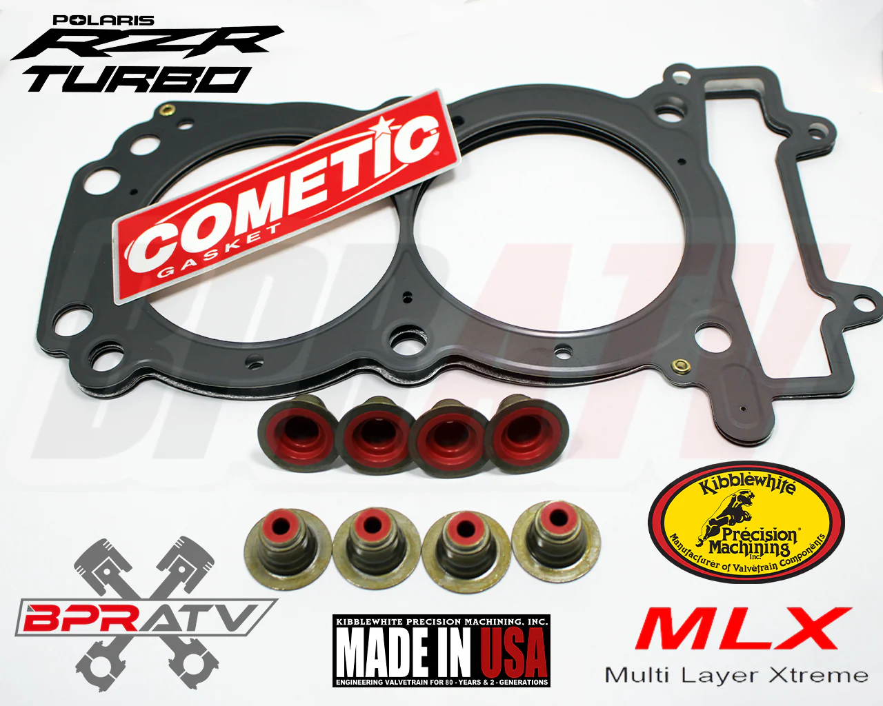 Polaris RZR XP Turbo S S4 XP4 MLX 4-Layer Head Gasket Kibblewhite RED Viton Seal - Image 4