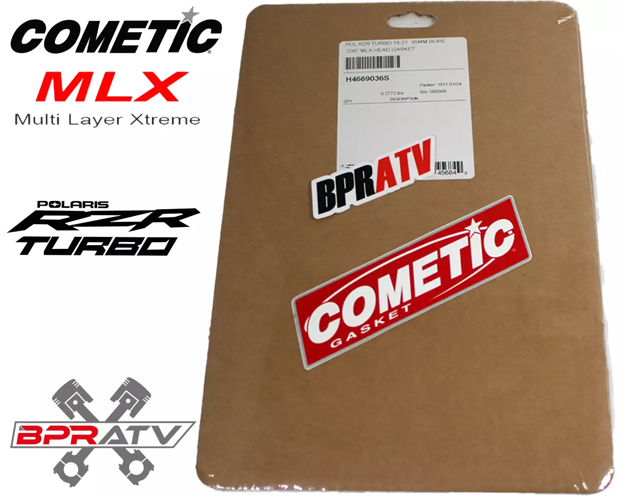 Polaris RZR XP XPT TURBO Standard Bore Cometic Top End 4 Layer Head Gasket Seals - Image 13