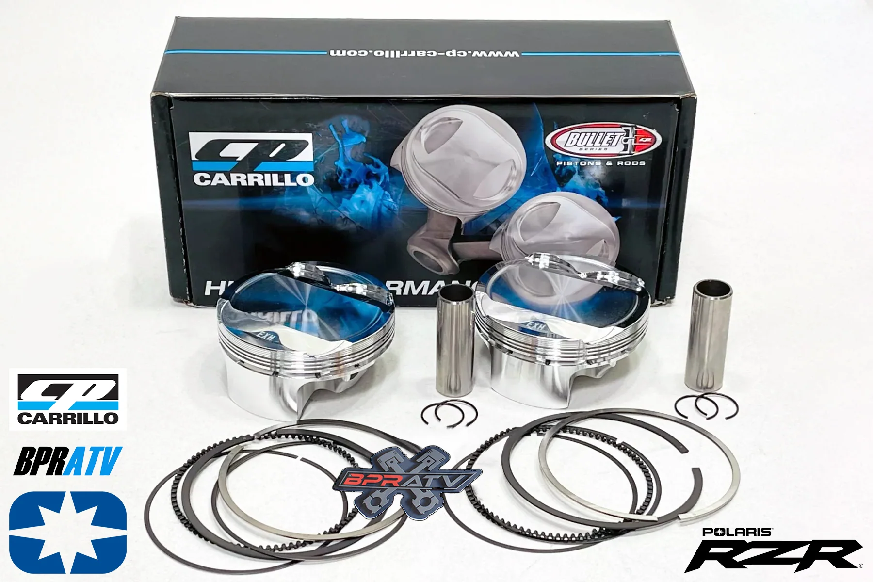 Polaris RZR XP900 XP 900 93mm Stock Bore Cylinder 10.5:1 CP Carrillo Pistons Set - Image 2