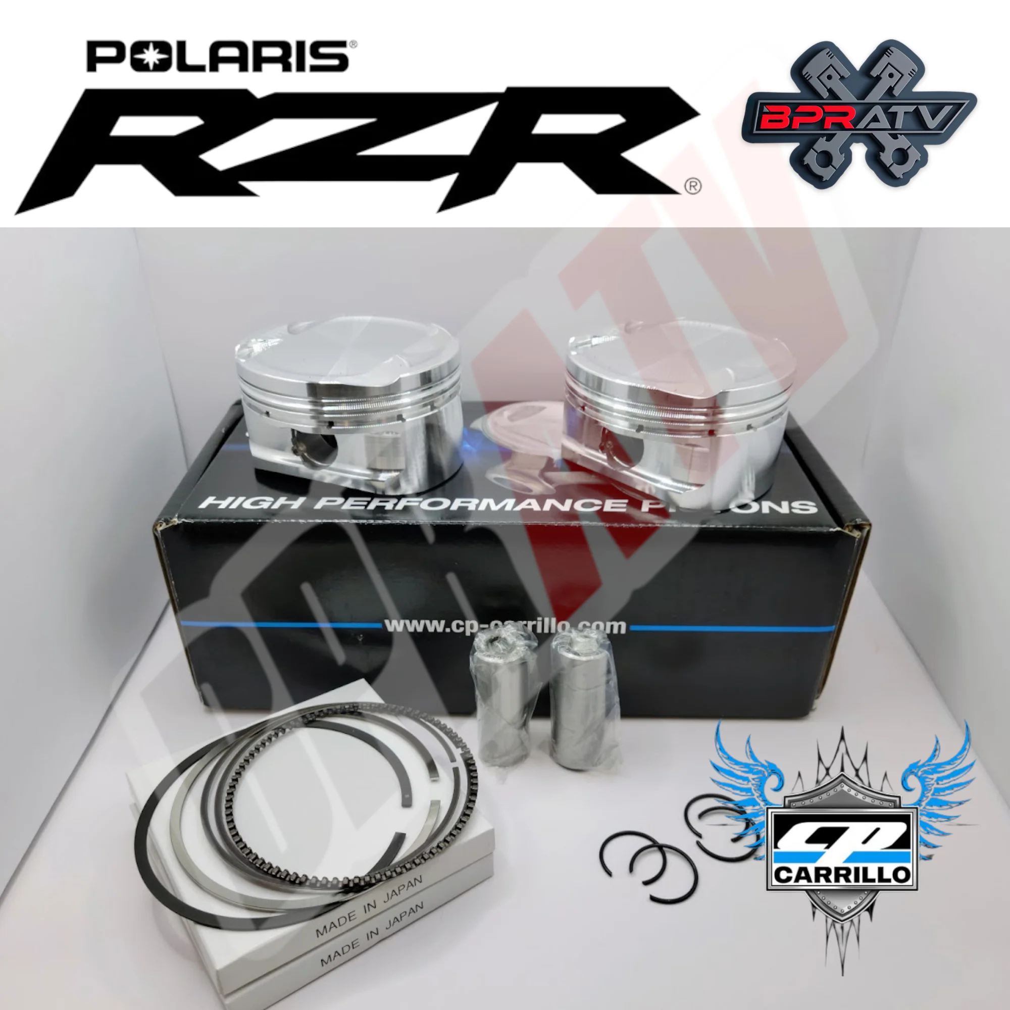 Polaris RZR XP900 XP 900 93mm Stock Bore Cylinder 10.5:1 CP Carrillo Pistons Set - Image 20
