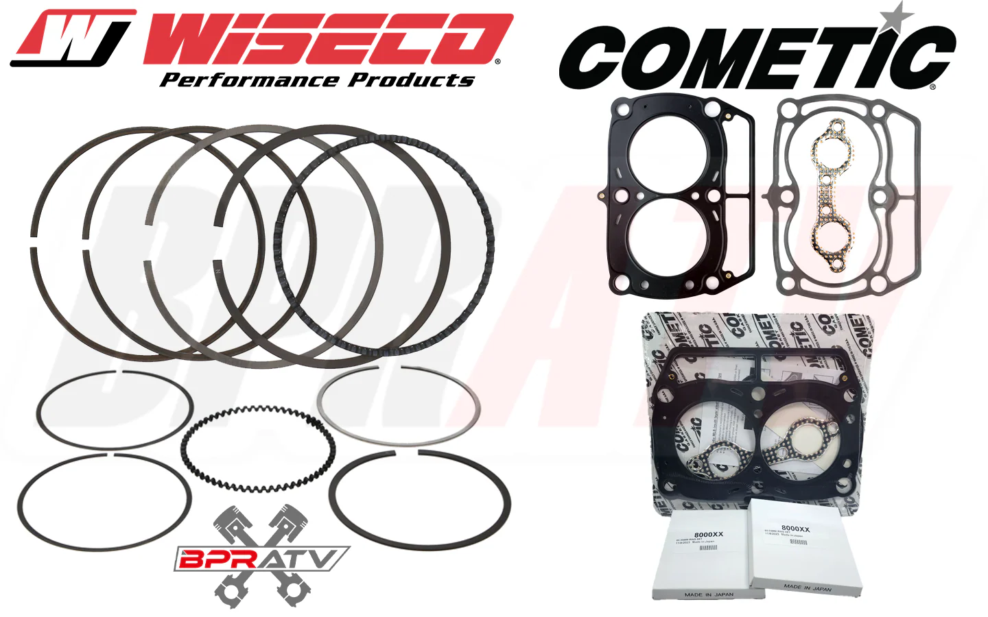 Polaris Sportsman 800 Wiseco Piston Rings 80mm Ring Set Cometic Top End Gasket