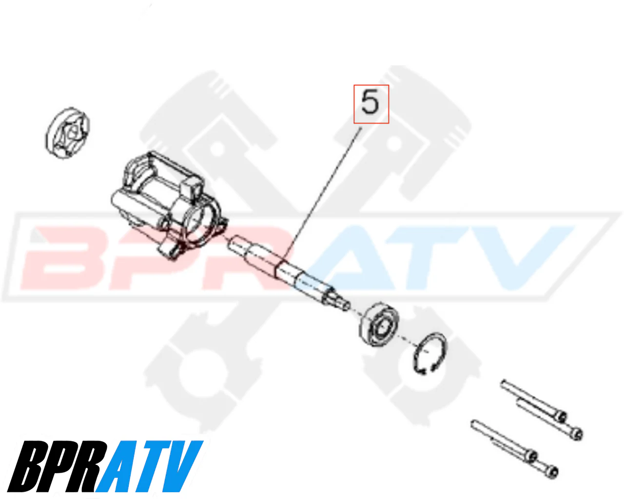 Polaris Sportsman X2 800 700 Heavy Duty OEM Replacement Water Pump Shaft 5135650 - Image 3
