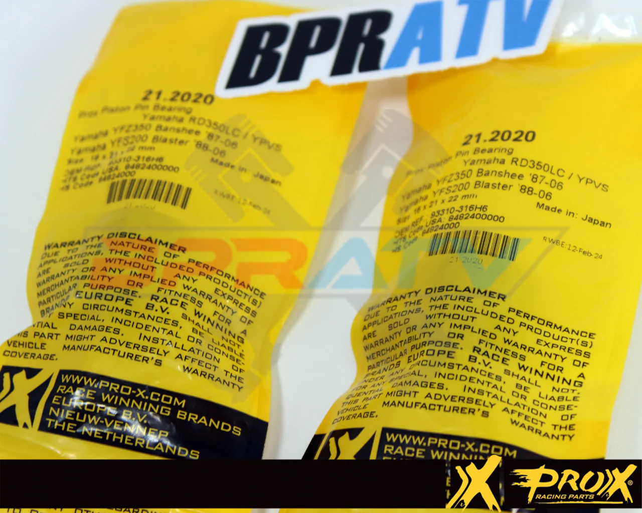 Pro X ProX Yamaha Banshee Wrist Pin Bearing Piston Top End 21.2020 Set of TWO 2 - Image 8