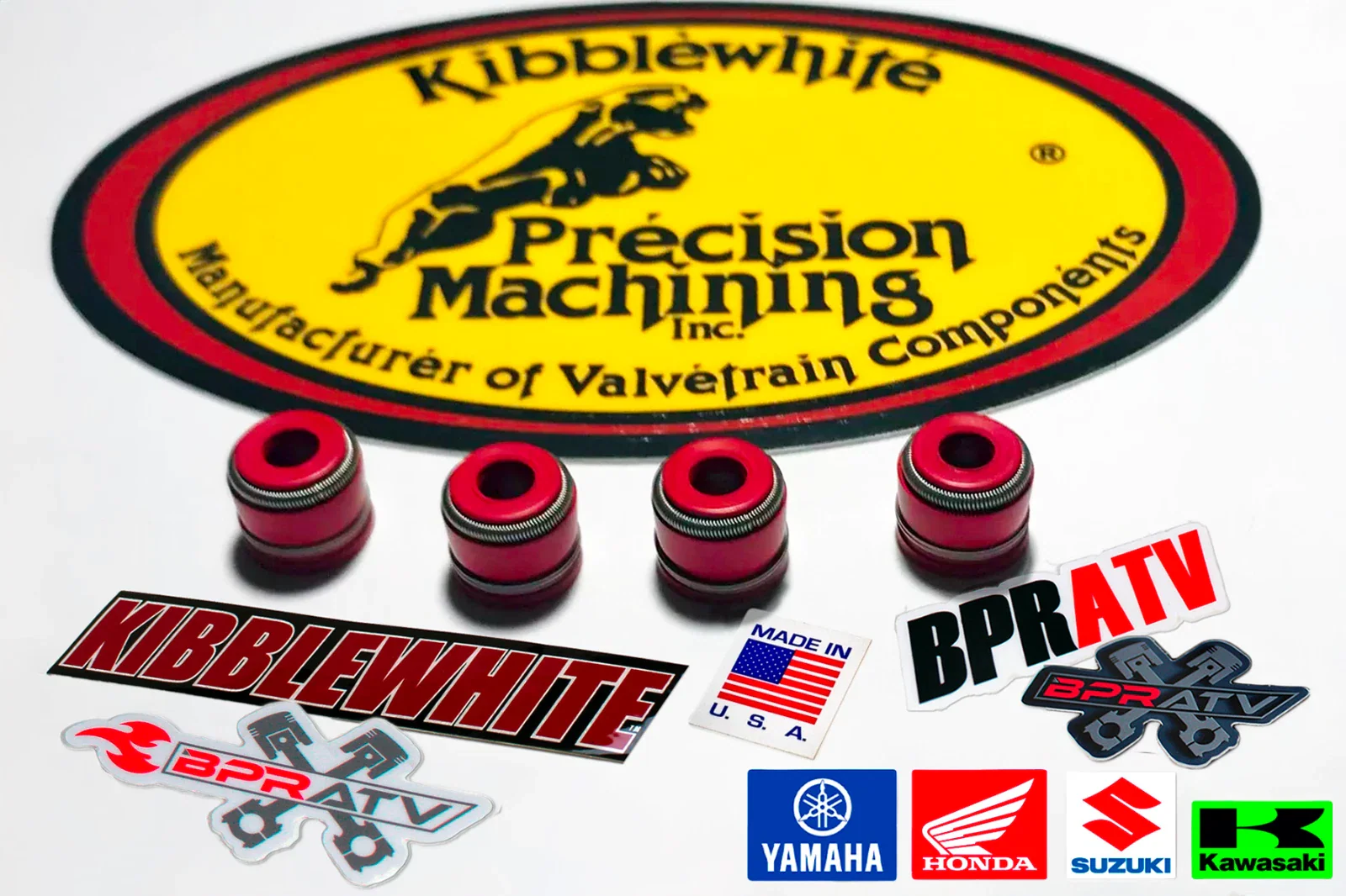 Honda TRX 400EX Pro-X Intake Valves Kibblewhite Red Viton Seals Head Rebuild Kit - Image 7