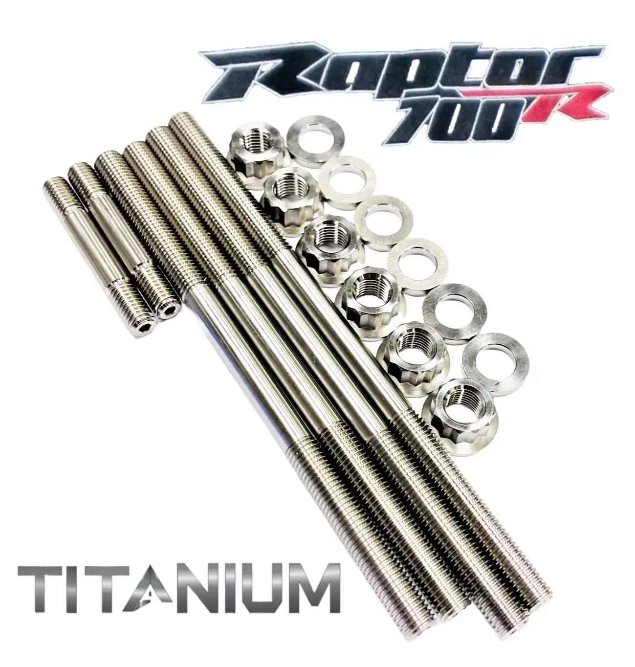 Raptor 700 105.5mm Copper Head Gasket Cometic Top End Kit TITANIUM Head Stud Kit - Image 4
