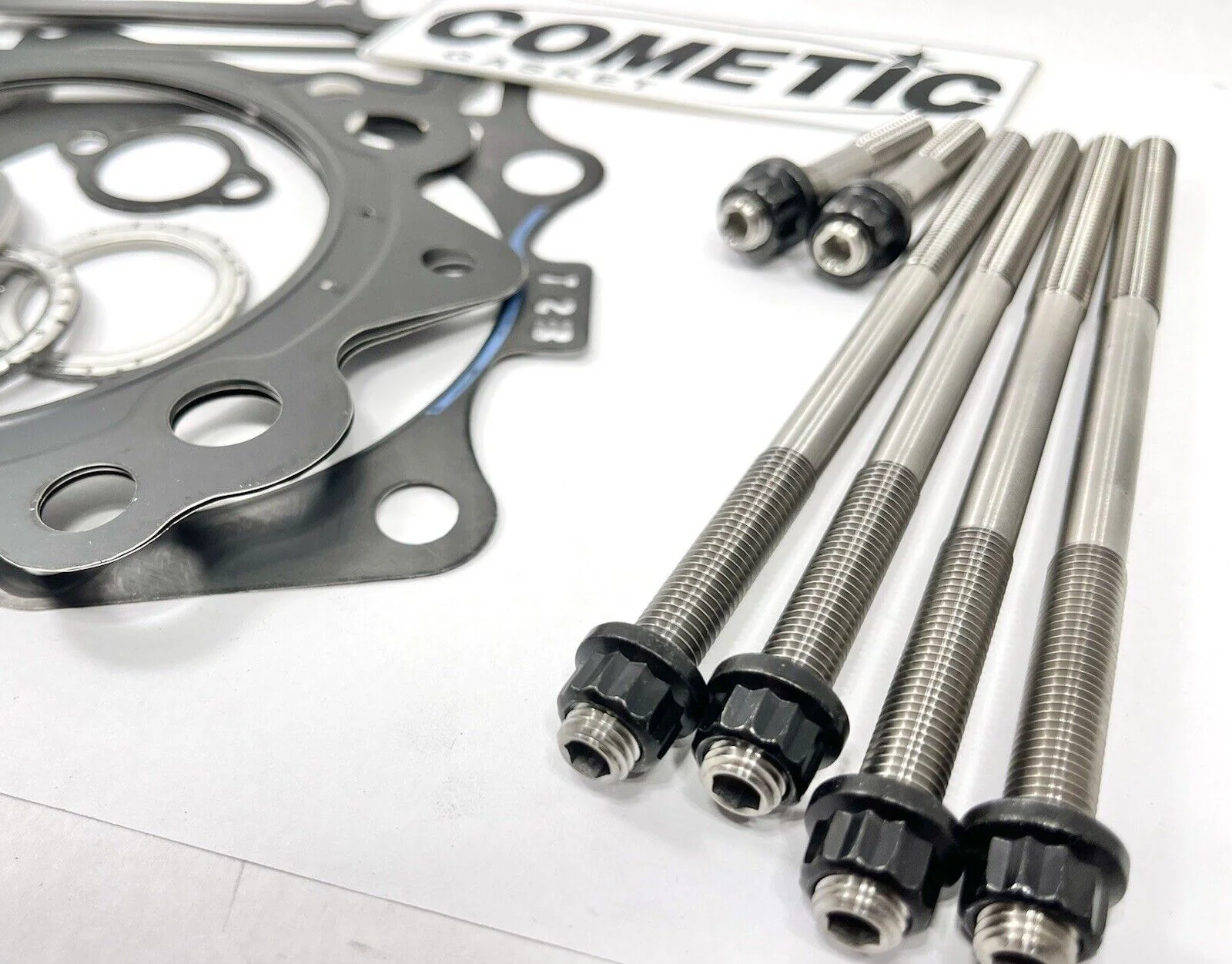 Raptor 700 Titanium Head Studs Big Bore Gaskets Kit Grade 5 Ti Stud Cometic Set - Image 2