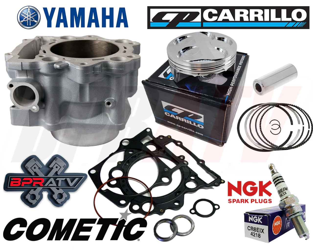 Raptor 700R YFM700 102mm Stock Standard Bore Cylinder 11:1 CP Piston Top End Kit