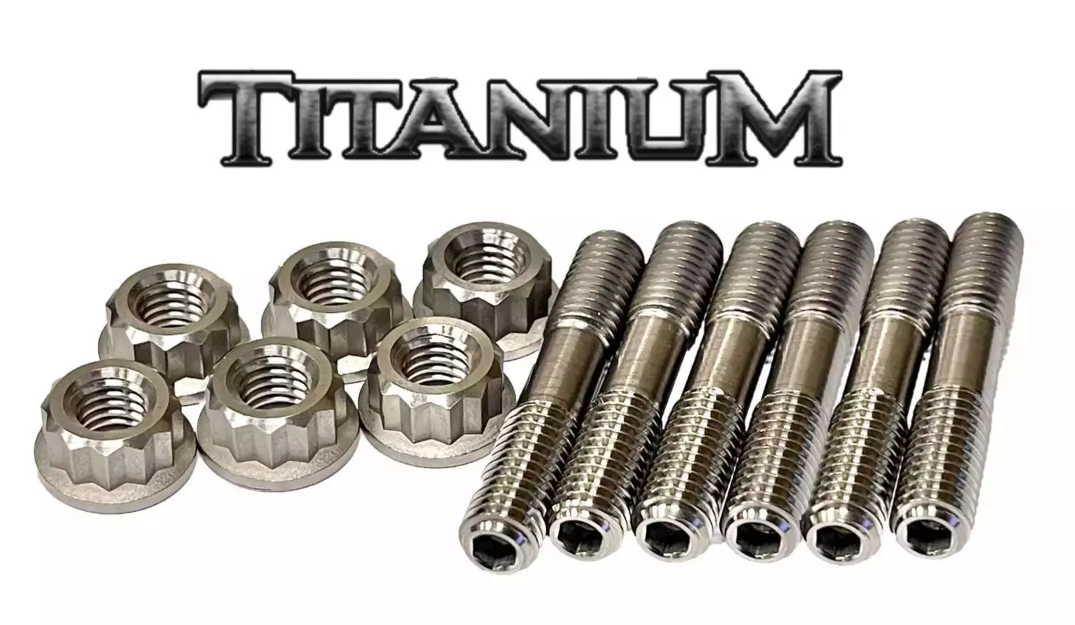 Rhino Grizzly 660 Titanium Exhaust Studs Gaskets Ti Manifold Stud Gasket Kit Set - Image 21