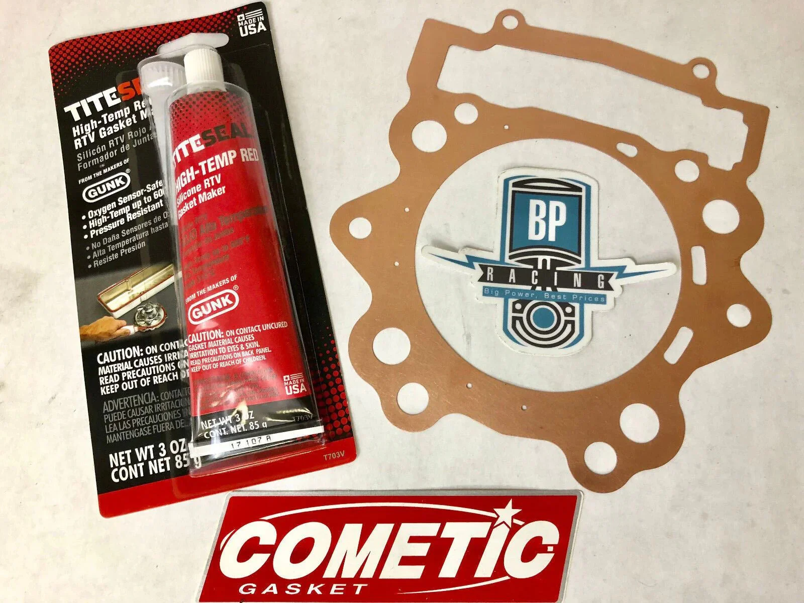 Raptor Rhino Grizzly 700 105.5mm 106mm Copper Head Gasket Big Bore RED Silicone - Image 10